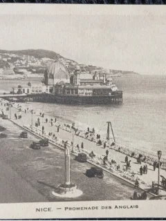 Carte postala, Nice Promenade des Anglais, perioada interbelica