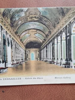 Carte postala, Palais de Verailles, Galerie des Glaces, 1925