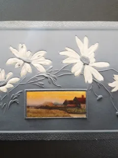 Carte postala peisaj si flori de colt, inceput de secol XX