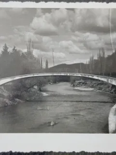 Carte postala, Pod peste Bistrita, 1960