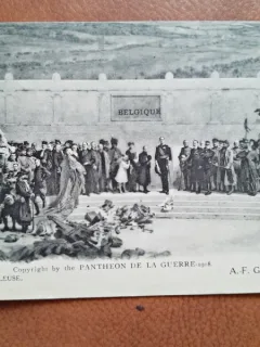 Carte postala, reproducere Pantheon de la Guerre 1918