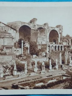 Carte Postala, Roma, Basilica di Constantino i Tempio di Romolo, perioada interbelica