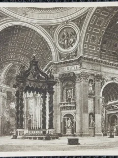 Carte Postala, Roma, S. Paolo fuori le Mura. Altare della Confessione, perioada interbelica