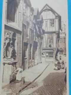 Carte Postala, Ruen, Rue Saint Romain, Vieilles Maisons et Vieilles Fontaine, inceput de secol XX