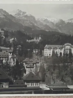 Carte postala, Sinaia, vedere cu Palace Hotel, 1924