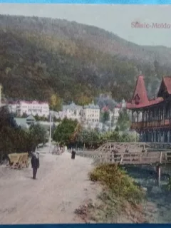 Carte Postala, Slanic Moldova, vedere generala, 1914