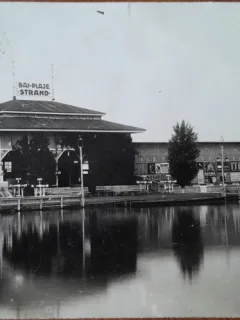 Carte postala, Strandul din Timisoara, 1917