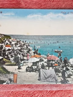 Carte postala, Techirghiol-Movila, plaja si helloterapia, 1931