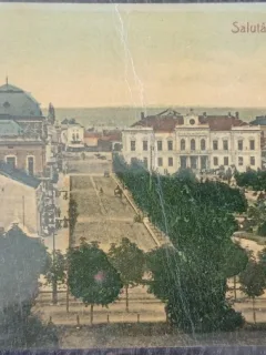 Carte postala, Turnu Severin, vedere generala, 1928