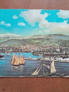 Carte postala, vaporase in port,Milano Venezia, inceput de secol XX