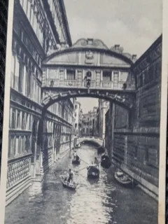 Carte postala, Venezia, Ponte del Sospiri, perioada interbelica