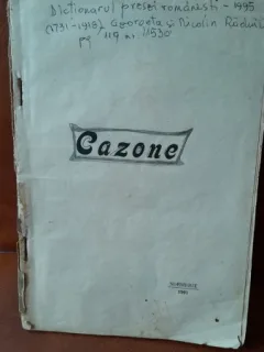Cazone. Biblioteca Umoristica, Literara, Ilustrata, Militara, anul I, Noiembrie volumul I