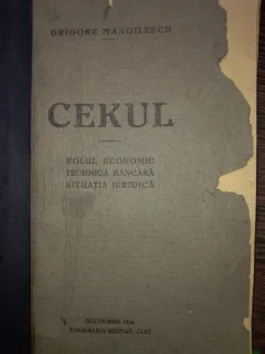 Cekul-rolul economic tehnica bancara - Manoilescu