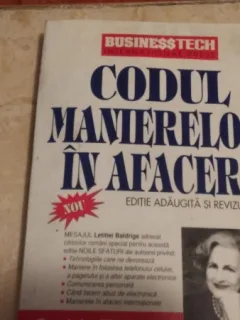 CODUL MANIERELOR IN AFACERI de LETITIA BALDRIGE , EDITIE ADAUGITA SI REVIZUITA