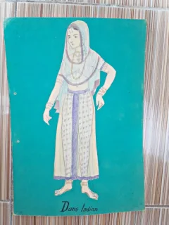 Costum indian, desen