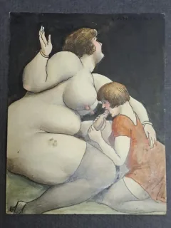 Desen erotic  (cu passepartout)