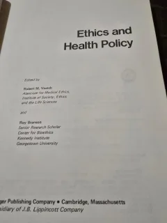 Ethics and Health Policy - Robert M. Veatch, Roy Branson