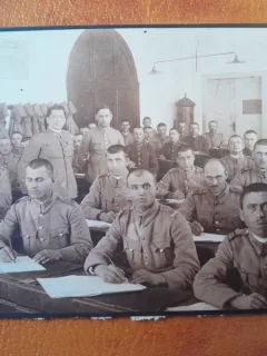 Fotografie, militari la cursuri, perioada interbelica