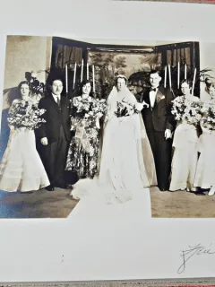 Fotografie nunta romaneasca a unor romani stabiliti in America, 1931