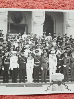 Fotografie, ofiteri la festivitate, perioada interbelica