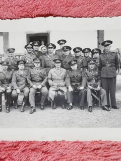 Fotografie, ofiteri la unitatea militara, perioada interbelica