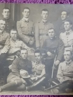 Fotografie tip Carte postala, Militari romani, 1922