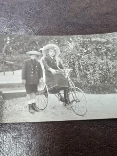 Fotografie tip Carte Postala Pricipii Nicolae si Marioara, 1908