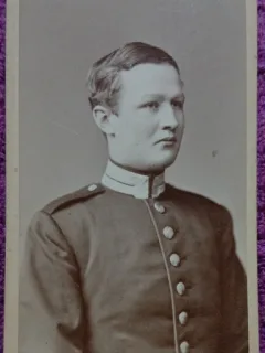 Fotografie tip CDV, Militar german, sfarsit de secol XIX