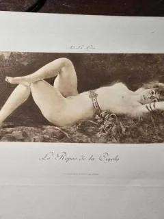 Gravura interbelica nud