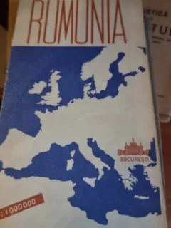 Harta Romania - Rumunia Mapa Przegladowa Europy 1:1 000 000