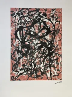 Jackson Pollock - Free Form (Forma libera), litografie originala