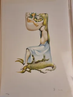 Jules Perahim, L Alphabet – Mystical Maternity / Nun – litografie originala