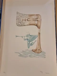 Jules Perahim, L Alphabet – Res / Resh – litografie originala