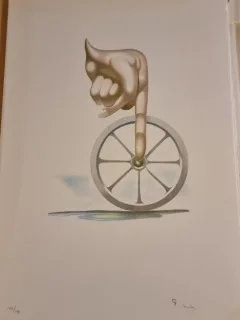 Jules Perahim, L Alphabet – Surrealist machine / Iod / Yod – litografie originala