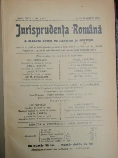 JURISPRUDENTA ROMANA 1939