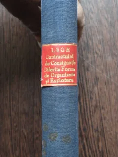 LEGE PENTRU REGLEMENTAREA CONTRACTULUI DE CONSIGNATIE 1934 coligat cu DIFERITE FORME DE ORGANIZARE SI EXPLOATARE A SERVICIILOR PUBLICE