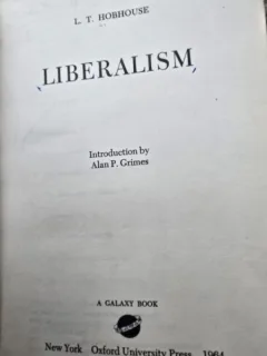 Liberalism - L.T. Hobhouse