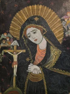 Maica Domnului, icoana veche pe placaj de lemn