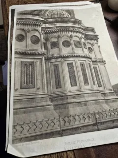 Manastirea Curtea de Argeș planșa cu heliogravura / 12 / după cliseu fotografic realizat de fotograful curții regale, I. Spirescu