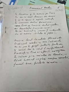 Manuscris poezie - I. U. Soricu