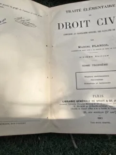 Marcel PLaniol - Traite Elementaire de Droit Civil Vol. III