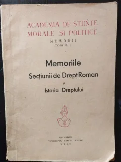Memoriile Sectiunii de Drept Roman si Istoria Dreptului