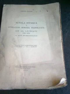 NUVELA ISTORICA IN LITERATURA ROMANA TRANSILVANA - DIMITRIE BRAHARU