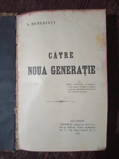 S. Mehedinti - Catre Noua Generatie