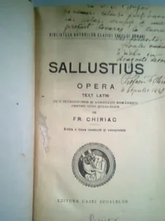 SALLUSTIUS. OPERA, TEXT LATIN