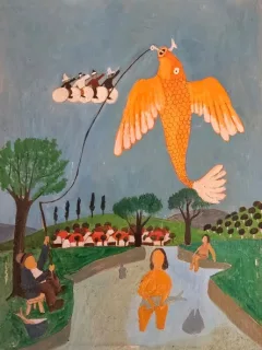 Tablou Petru Vintila - Pestisorul Auriu (pictura)