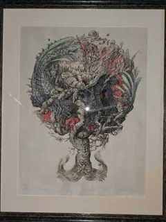 Tablou Tudor Banus - Arborele singuratatii, (litografie originala, tiraj Daumier)