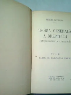 TEORIA GENERALA A DREPTULUI (ENCICLOPEDIA JURIDICA)-MIRCEA DJUVARA  VOL.II