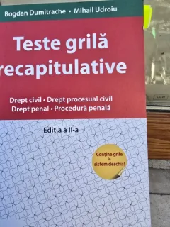 Teste grila recapitulative Drept civil drept procesual civil, Drept penal procedura penala - Bogdan Dumitrache, Mihai Udroiu editia II