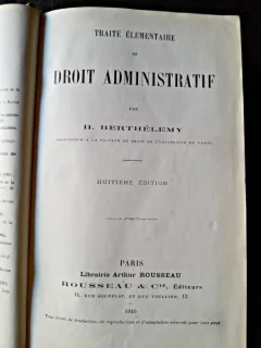 Traite elementaire de droit administratif - H. Berthelemy